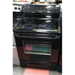 FRIGIDAIRE BLACK FLAT TOP STOVE, 30"X26"X36",