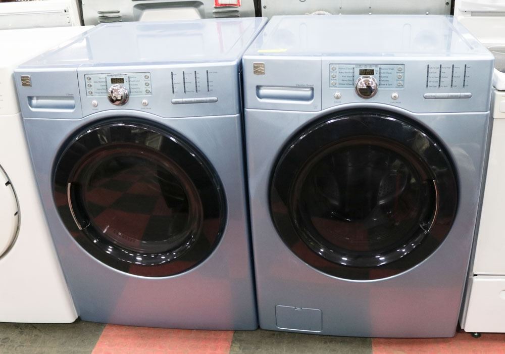 KENMORE BLUE WASHER & DRYER SET, 27