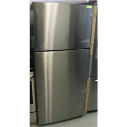 MIDEA TOP MOUNT STAINLESS FRIDGE.