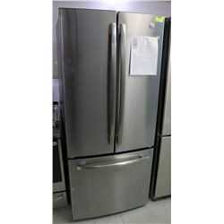 GE 20.8 CUFT FRENCH DOOR BOTTOM MOUNT FRIDGE.