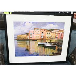 EUROPEAN SEASIDE MATTED AND FRAMED