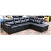 Image 1 : LARGE BLACK LEATHERETTE SECTIONAL