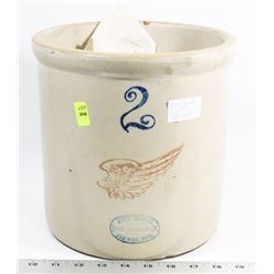 VINTAGE RED WING 2 GALLON CROCK