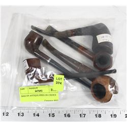 BAG OF ANTIQUE PIPES ON CHOICE