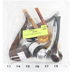 BAG OF ANTIQUE PIPES ON CHOICE