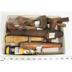 BOX OF ANTIQUE LIQUOR SPOUTS