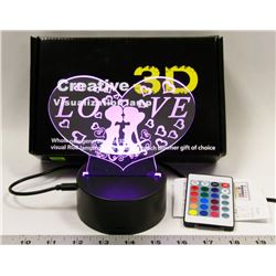 NEW! PASSIONATE KISS 3D NIGHTLIGHT - ON CHOICE