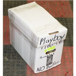 BOX OF VINTAGE PLAYBOYS 1980-89