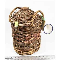 VINTAGE JUG WITH WICKER WRAP