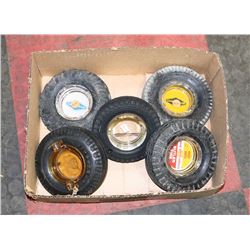 BOX OF VINTAGE TIRE ASHTRAYS