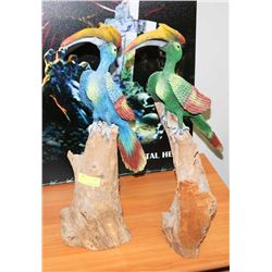 PAIR OF BIRD ORNAMENTS