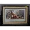 Image 1 : EGYPTIAN PRINCESS AND LION FRAMED ARTWORK