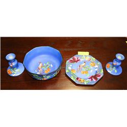 3 PIECE JOHN TAMS CROWN POTTERY ENGLAND.