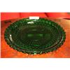 Image 1 : GREEN GLASS SERVING PLATE
