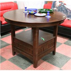 ROUND BAR HEIGHT TABLE WITH BUTTERFLY LEAF