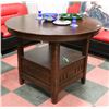 Image 1 : ROUND BAR HEIGHT TABLE WITH BUTTERFLY LEAF