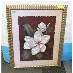 ORNATE FRAMED FLOWER PICTURE