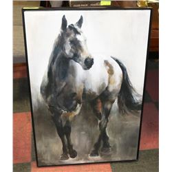 LARGE FRAMED HORSE WALL HANGING