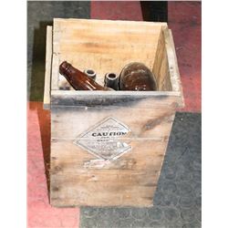NAILBOX WITH OLD BOTTLES.