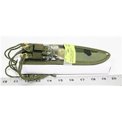 3 PIECE CAMO THROWING KNIFE SET WITH SHEATH NEW