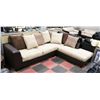 Image 1 : NEW MICROFIBRE MULTITONE SECTIONAL, 91"X119"