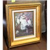 Image 1 : GOLD TONE FRAMED FLOWER PICTURE