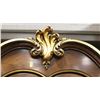 Image 2 : WOOD AND GOLD TRIM CABINET, 46"X24"X76"