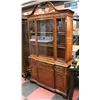 Image 2 : VINTAGE WOOD CARVED ONE PIECE HUTCH
