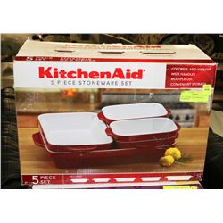 KITCHENAID 5-PC STONEWARE BAKER SET