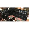 Image 1 : NEW 1420 BLACK LEATHERETTE 84" SOFA & 62" LOVESEAT