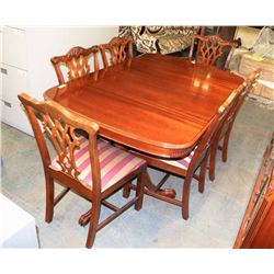 ESTATE TABLE WITH 6 CHAIRS, 64"X42"X30",