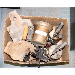 BOX OF VINTAGE TORCHES