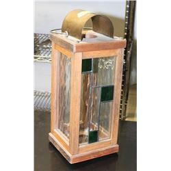 VINTAGE STAIN GLASS LANTERN