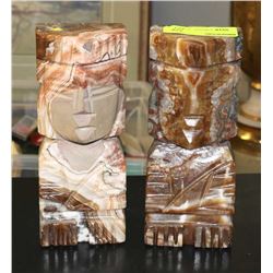 PAIR OF VINTAGE NATURAL STONE BOOK ENDS