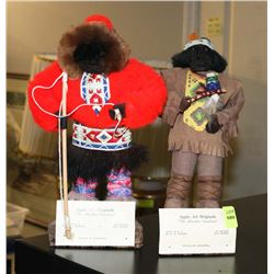 PAIR OF ESKIMO ORNAMENTS