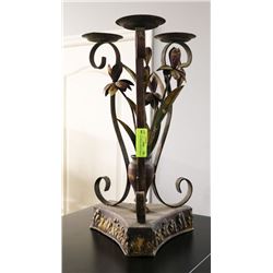 FLORAL METAL CANDLE STAND 20" TALL