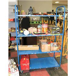 4 SHELF CART ON WHEELS