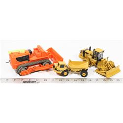 CATERPILLAR METAL TOYS AND MARX PLASTIC BULLDOZER