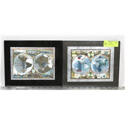 TWO OLD WORLD FRAMED PICTURES.