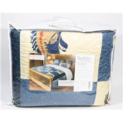 QUILTER COLLECTION WITH SHERPA REVERSE, TWIN SIZE