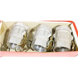 BOX W/3 "DIXON" 2 INCH CAM LOCK LIQUID