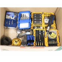 BOX W/DRILL & DRIVER ACCESSORIES INCL.
