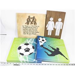 LOT OF 4 WALL HANGINGS