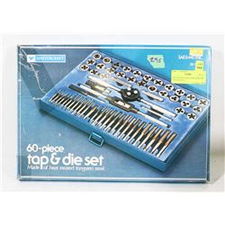 60PC MASTERCRAFT SAW & METRIC TAP & DIE SET.