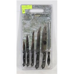 7PC GERMAN STYLE KNIFE SET WITH CUTTING BOARD