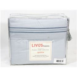 NEW LIGHT BLUE QUEEN SIZE SHEET SET