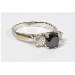 LADIES SIZE 7 DIAMOND 14K WHITE GOLD RING,