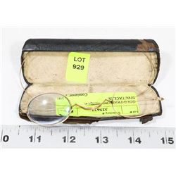 GOLD FRAMED ANTIQUE SPECTACLES.