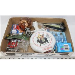 LOT OF ASSORTED HOUSEHOLD ITEMS INCLUDING CRYSTAL