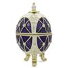 Image 1 : Faberge Inspired 2.75" Trellis on Purple Enamel Royal Inspired Russian Easter Egg